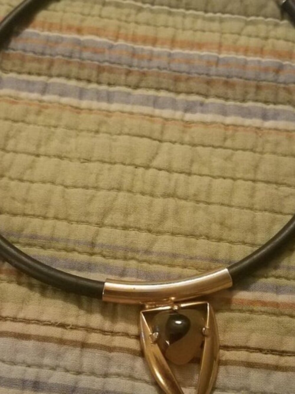 Cat's Eye Leather Corded Necklace - Picture 6 of 7